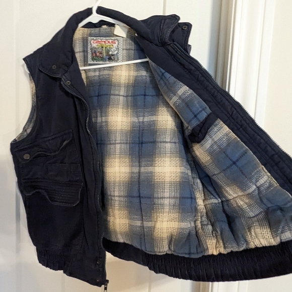 Vintage Rugged Work Wear Navy Canvas Vest sz M - Picture 6 of 6